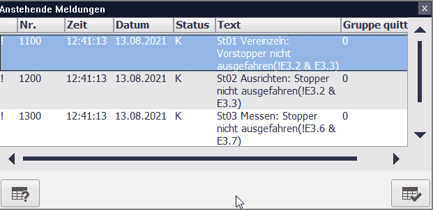 Fehlermeldung
